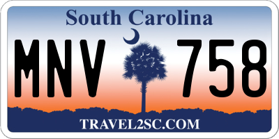 SC license plate MNV758