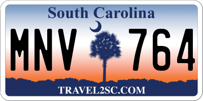 SC license plate MNV764
