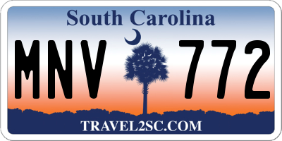 SC license plate MNV772