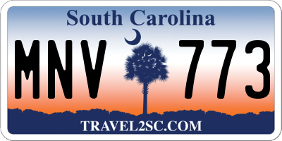 SC license plate MNV773