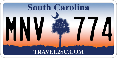 SC license plate MNV774
