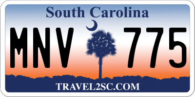 SC license plate MNV775