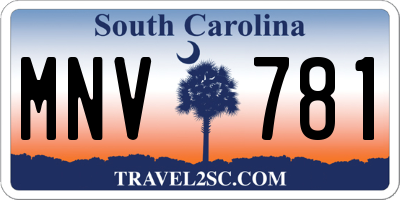 SC license plate MNV781