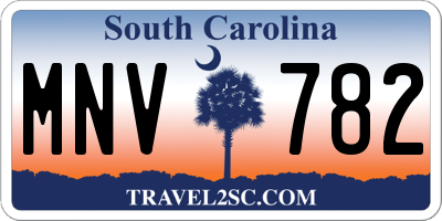 SC license plate MNV782
