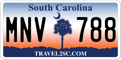SC license plate MNV788