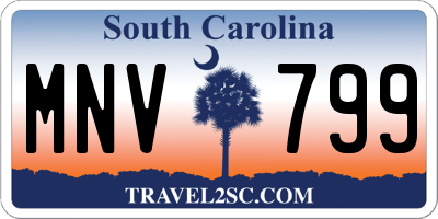 SC license plate MNV799