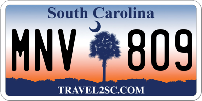 SC license plate MNV809