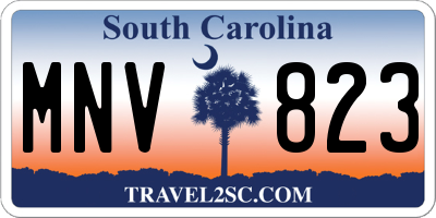 SC license plate MNV823