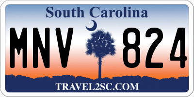 SC license plate MNV824