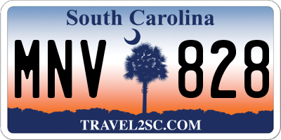 SC license plate MNV828