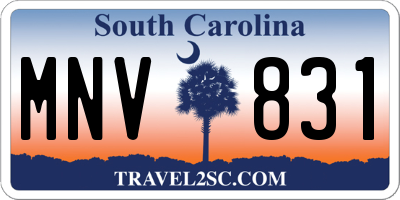 SC license plate MNV831