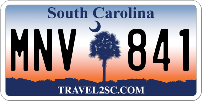 SC license plate MNV841
