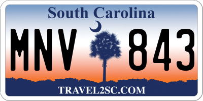SC license plate MNV843
