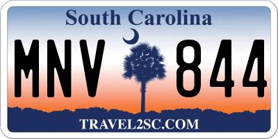 SC license plate MNV844