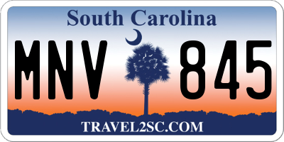 SC license plate MNV845