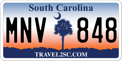 SC license plate MNV848
