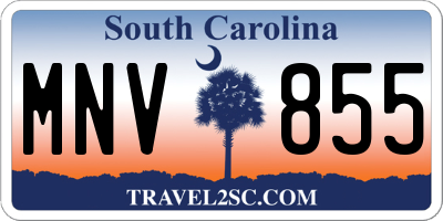 SC license plate MNV855