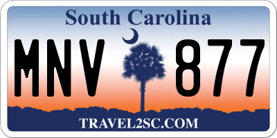 SC license plate MNV877