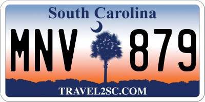 SC license plate MNV879
