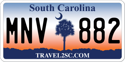 SC license plate MNV882