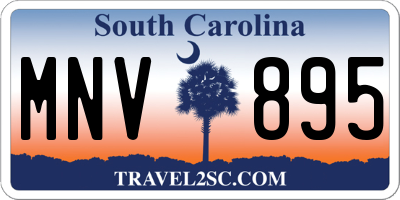 SC license plate MNV895