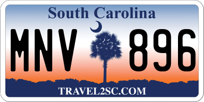 SC license plate MNV896