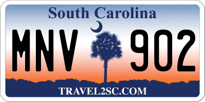 SC license plate MNV902