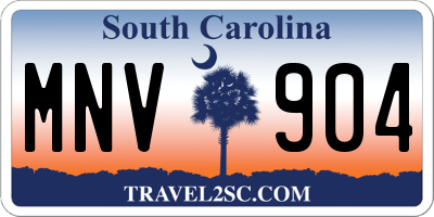 SC license plate MNV904