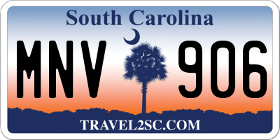SC license plate MNV906