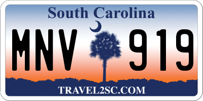 SC license plate MNV919