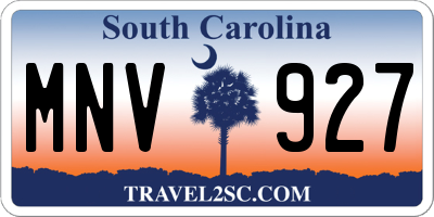 SC license plate MNV927