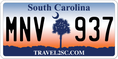 SC license plate MNV937