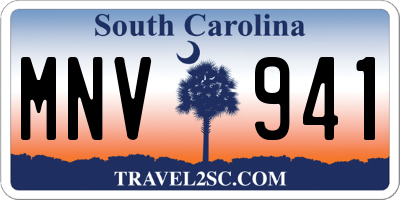 SC license plate MNV941