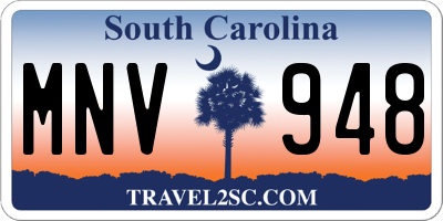 SC license plate MNV948