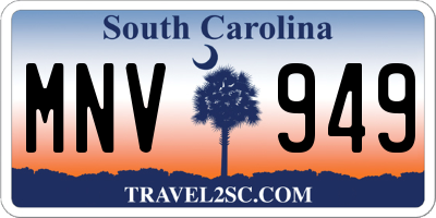 SC license plate MNV949