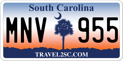 SC license plate MNV955