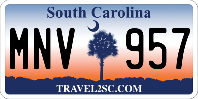 SC license plate MNV957
