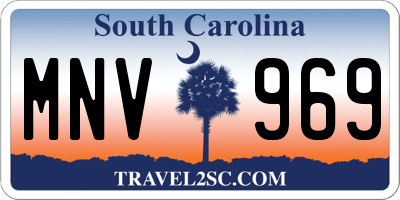 SC license plate MNV969