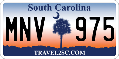 SC license plate MNV975