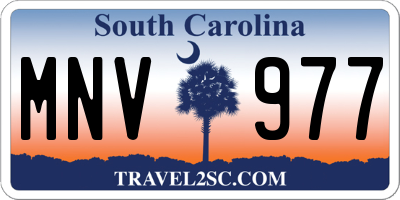 SC license plate MNV977