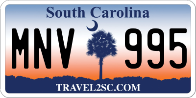SC license plate MNV995
