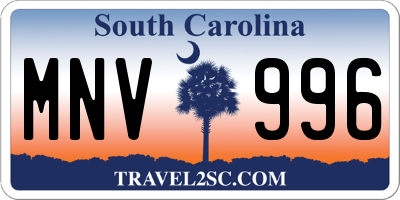 SC license plate MNV996