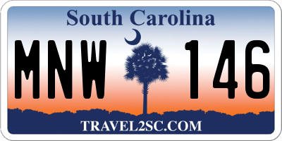 SC license plate MNW146