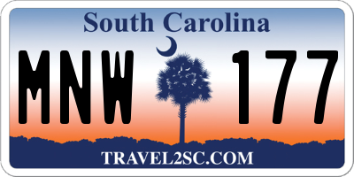 SC license plate MNW177
