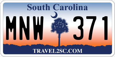 SC license plate MNW371