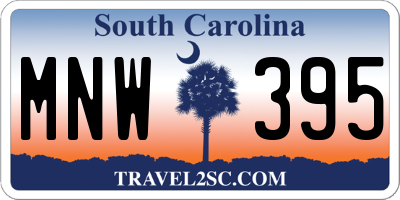 SC license plate MNW395