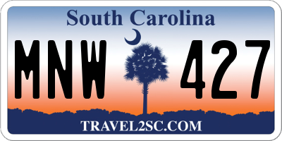 SC license plate MNW427