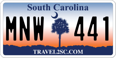 SC license plate MNW441