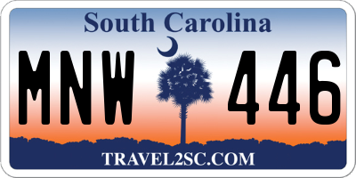 SC license plate MNW446