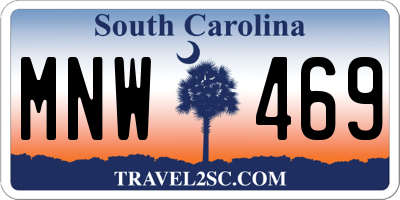 SC license plate MNW469